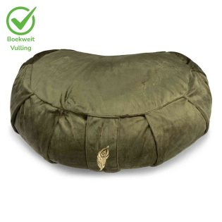 Meditatiekussen Halve Maan Velvet Green