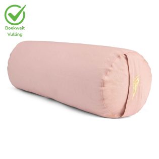 Yoga Bolster - Yoga Kussen - Roze - Yoga Rol - Yogabolster - Boekweit
