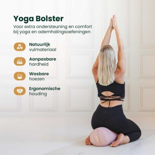 Yoga Bolster - Yoga Kussen - Donkerblauw - Yoga Rol - Yogabolster - Boekweit