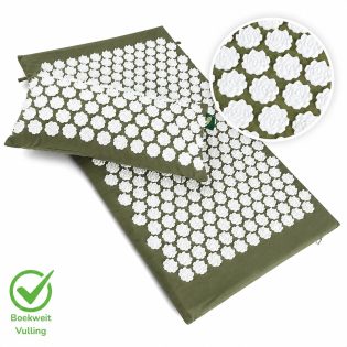 Spijkermat en spijkerkussen set Nature Green